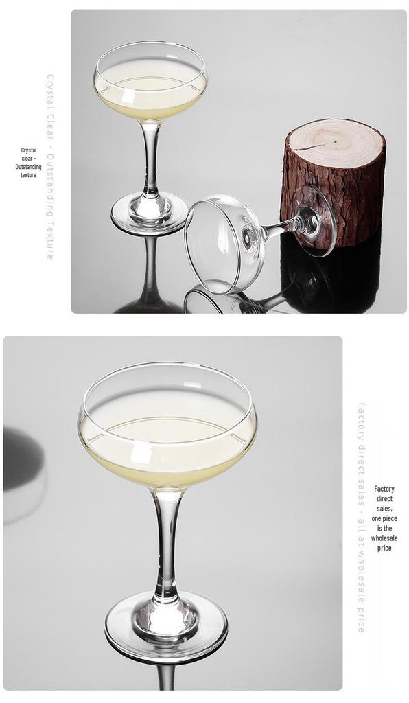 Элегантный набор бокалов для свадебной шампанской башни - на высокой ножке, с круглым дном, с широким горлышком для банкетов и дегустаций коктейлей