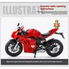 Масштаб 1/9 Ducati Panigale V4S Внедорожный Автоцикл Сплав Литье под Давлением Модель Мотоцикла Звук и Свет Настольное Украшение Серия Дисплеев Подарки