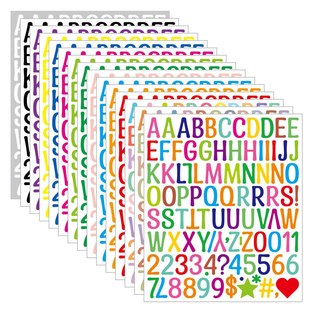 1 Inch Letter Sticker Art Body Vinyl Sticker DIY Handmade Kitchen Label Letter Sticker