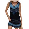 GMXIA Женская мода лето весна повседневные платья без рукавов с v-образным вырезом
