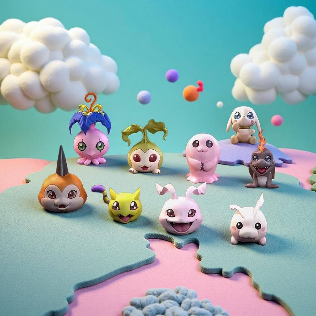 2-5.5cm Anime Digimon Adventure Figure Gabumon Pyocomon Koromon Mochimon Action Figures Pvc Statue Collection Model Toys Gifts