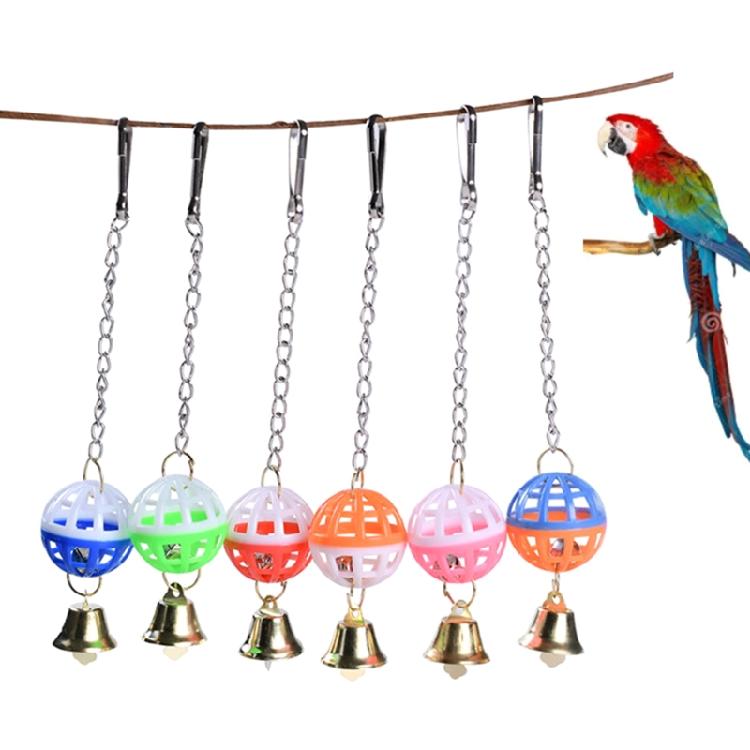Bell Bird Игрушки Цветной Пластиковый Шар-Попугай для Кореллы Африканского Серого Попугая