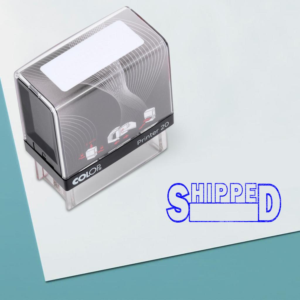 Shipped Self Inking Rubber Stamp Custom Colop Office Stationary P20 Mini Stamper