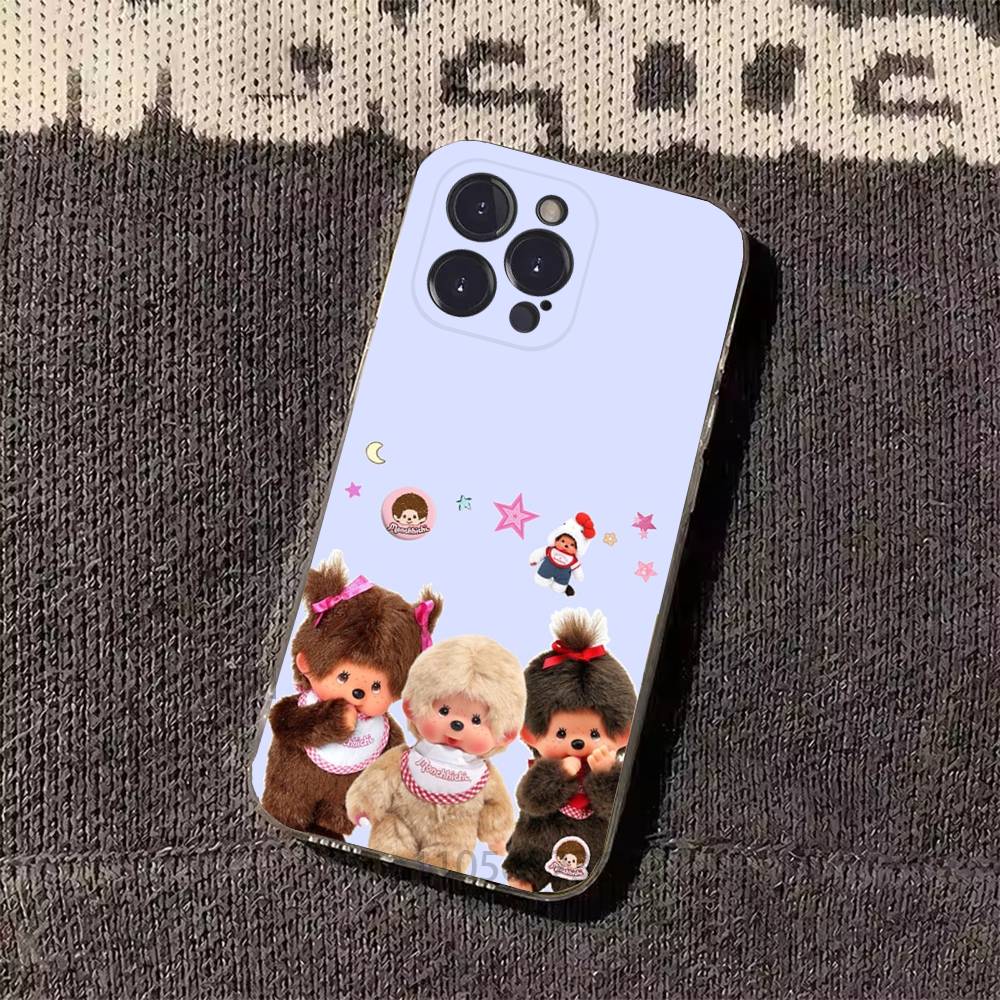 Cute Monchhichis Phone Case For iPhone17 16 15 14 13 12 11 Pro Xs Max Mini Plus Antislip Shockproof Hard