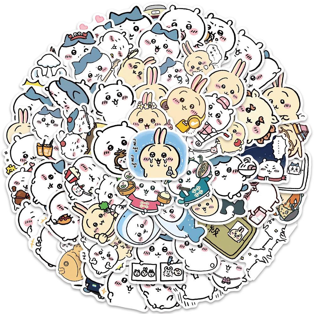 10/50 шт., кавайные аниме, мультяшные наклейки Chiikawa, милые креативные наклейки Chiikawa для разных целей
