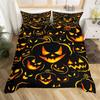 Пододеяльник с тыквенным деревом Happy Halloween Комплект постельного белья из микрофибры с рисунком ужасов Покрывало для детской комнаты для мальчиков и девочек-подростков