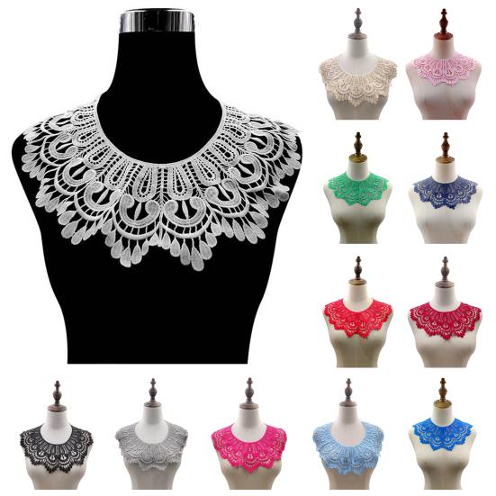 Воротник с аппликацией, полый, устойчивый к разрыву, не деформируется, дышащий, моющийся, съемный своими руками, кружевной корсаж с 3D-эффектом для швейного магазина