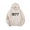 Mens Hooded Sweatshirt Fleece Lined Loose Fit Letter Print Winter Casual Top