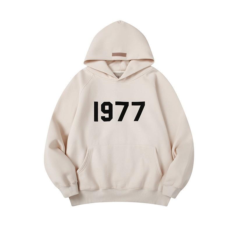 Mens Hooded Sweatshirt Fleece Lined Loose Fit Letter Print Winter Casual Top