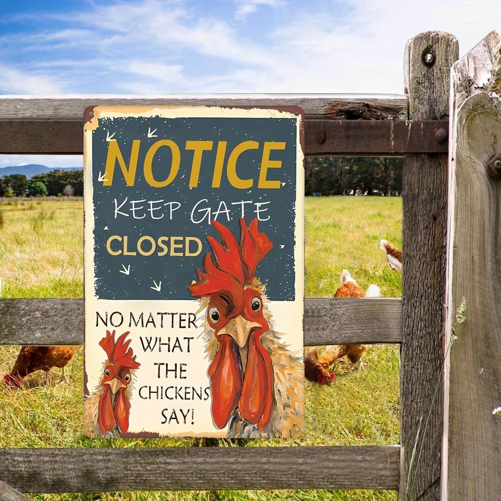 Crazy Chicken Coop Sign Retro Metal Welcome Plaque Funny Farmhouse Perfect For Henhouse Or Kitchen Ideal Farm Gift Wall Decor