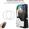 Светодиодная панель RGB, 8 цветов, 400 эффектов, синхронизация цветов под музыку, аксессуары для самостоятельного украшения, кольцевые световые полосы для PS5, приложение/ИК-пульт дистанционного управления