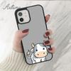 Cute Animal Strawberry Cow Phone Case for iPhone 11 12 13 14 Pro Max Mini XR XS SE 2020 6S 7 8 Plus Samsung Galaxy S21 S22 Shell