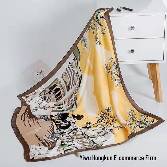 Новый женский шелковый шарф – Живопись «Тысячи миль рек и гор», шаль в китайском стиле, идеальный подарок на День матери.