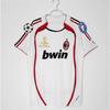 AC Milan 2006-07 Ретро Футбольная Майка Мужская Женская Короткий Рукав Длинный Напечатанное Имя Номер Мода Хлопковый Смесь Футболка