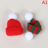 2Pcs Xmas Mini Scarf Hat Decor Doll Clothes Accessory Christmas Party Ornament
