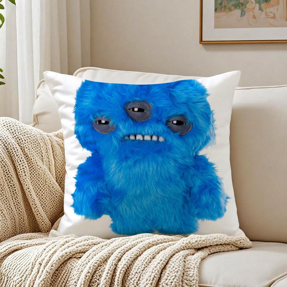 Weird Unique Toy FFuggler DDolls Cushion Cover Linen Pillowcase Soft  for Sofa Bed Home Room Decor