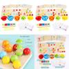 Wooden Multifunctional Arithmetic Clip Bead Learning Board Kid Puzzle Toy Set For Early Learning