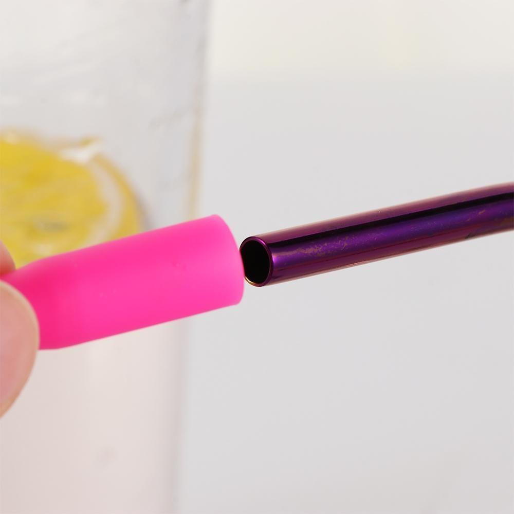 10/20pcs Bar Tip Reusable Teeth Protector silicone cover Straw sleeve straws cap drinking straw