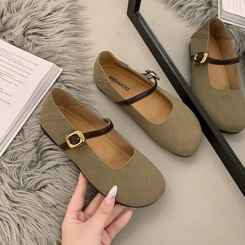 Мода 2024 Весна Осень Новые Брендовые Женские Туфли На Плоской Подошве Круглый Носок Неглубокие Слипоны Женские Повседневные Балетки Мягкие Кожаные Элегантные Балетки