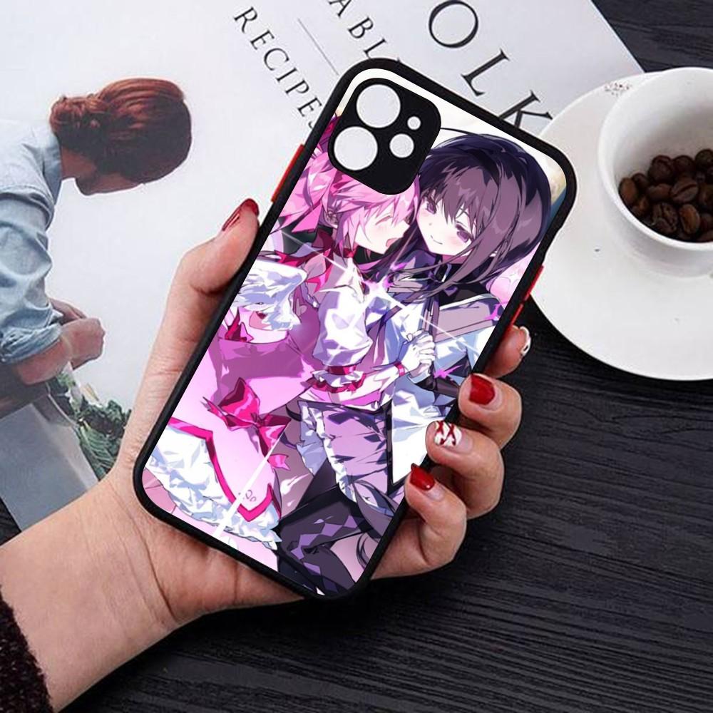 Чехол для телефона Puella Magi Madoka Magica для iPhone 14 11 12 13 Mini Pro Max 8 7 Plus X XR XS MAX Полупрозрачный матовый чехол