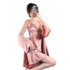 1011 new suspender pajamas for women, sexy pure desire, high-end ice silk pajamas, loungewear with chest pads, pajamas for women