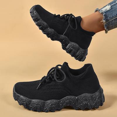 Модные женские кроссовки Сетчатые дышащие Повседневные удобные кроссовки Женские на шнуровке Платформа Легкая обувь для женщин Zapatos De Mujer