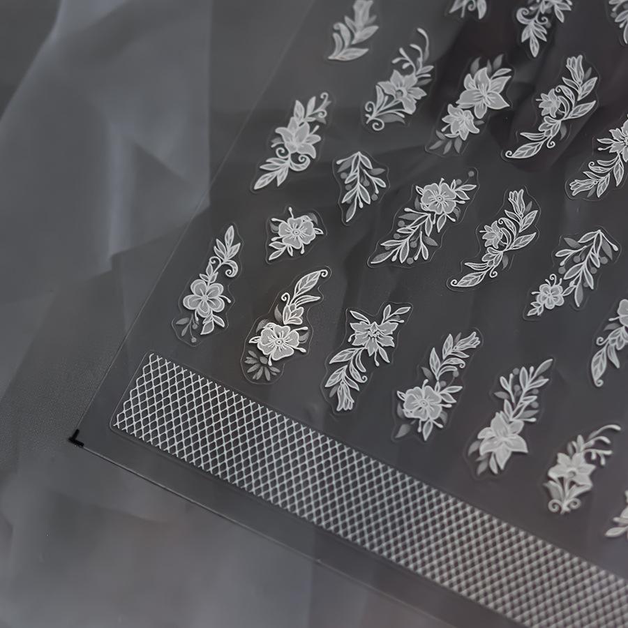 Тонкие прочные кружевные цветочные наклейки для ногтей. Изготовление своими руками креативных декоративных наклеек.