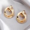 Style High-end Earrings, Trendy Geometric Double-hoop Earrings For Women