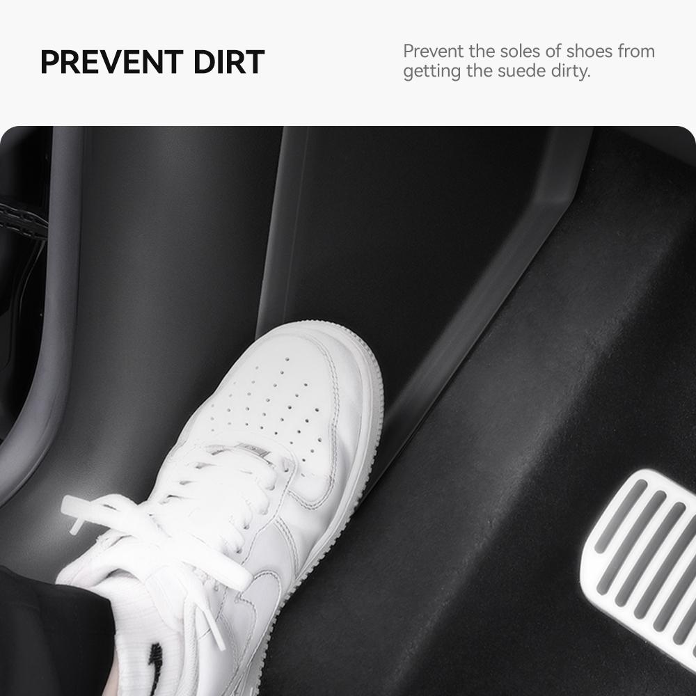 YZ For Tesla Model Y Juniper 2021-2025 Center Console Side Wall Anti-kick Protector Cover Car TPE Rest Pedal Side Guard Pad