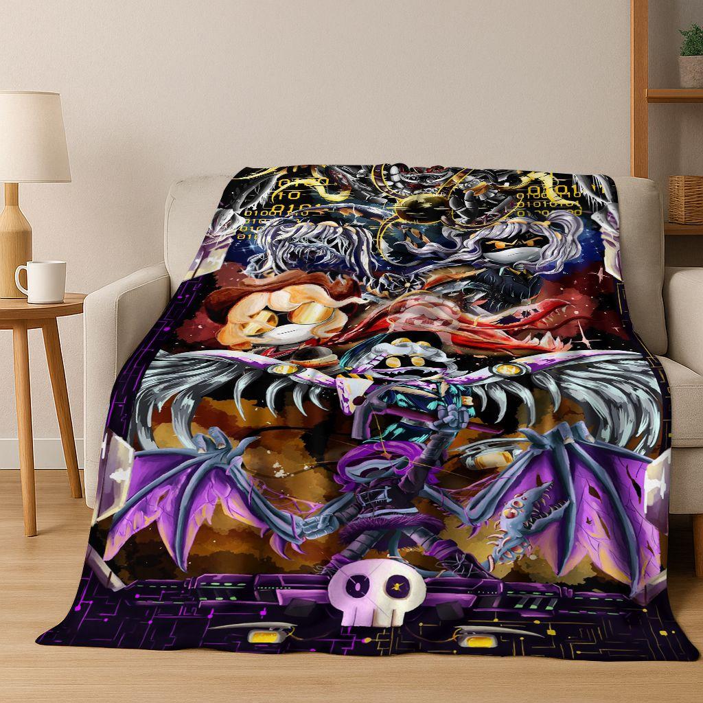 Cartoon Murder Drones Uzi Robot Art Flannel Blanket,Cozy Soft Throw Blanket for Home Bedroom Bed Sofa Picnic Cover Gift Kids