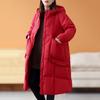 Fashion Long Down Jacket Women's Winter Wear 2025 Foreign Style White Duck Down Warm Hooded Winter Coat