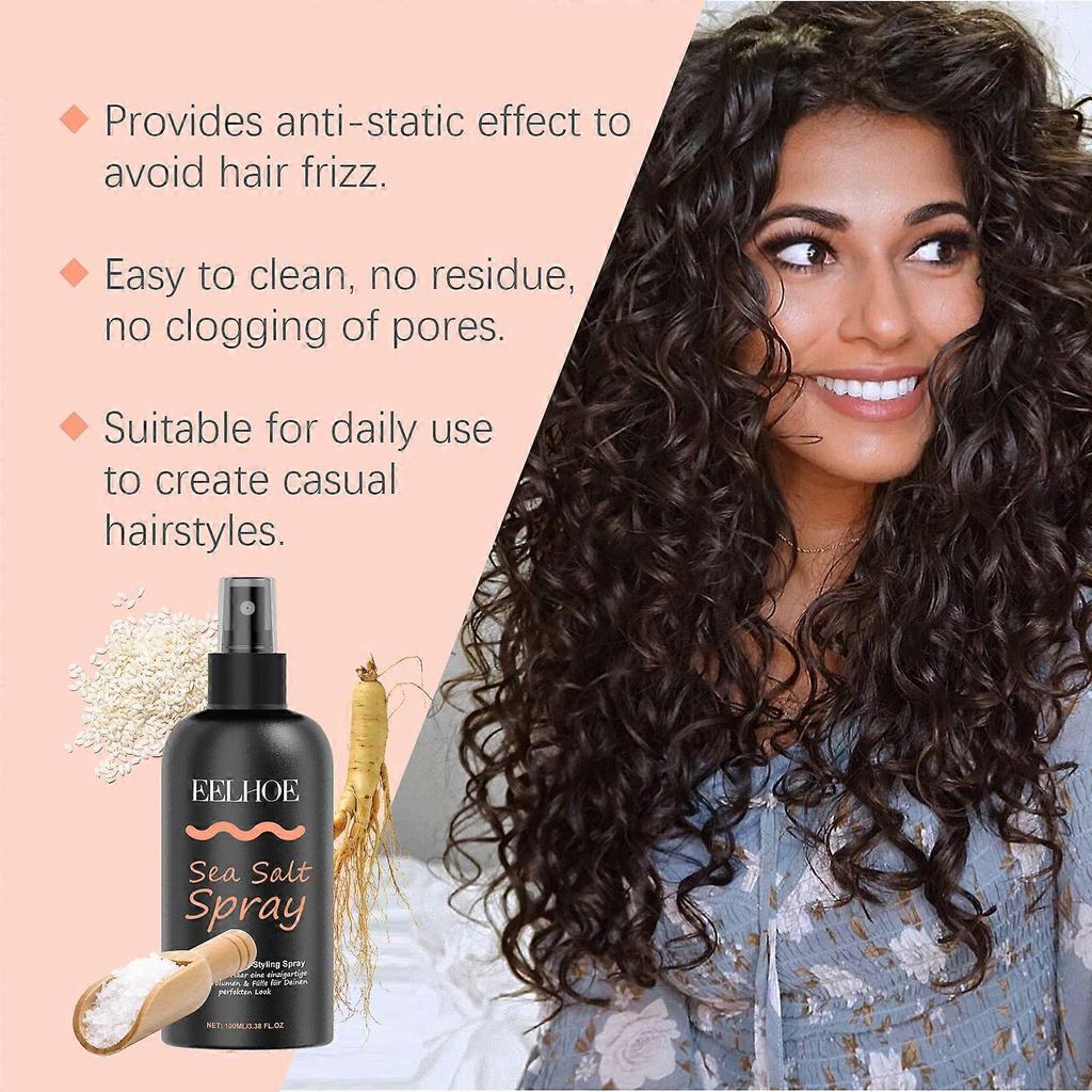 Hair Sea Salt Styling Spray Lazy Refreshing Oil Control Volumizing Hair Leave-In Styling Dry Spray
