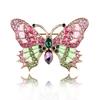 Trendy Colorful Inlaid Rhinestone Butterfly Brooch Pins For Women Luxury Design Animal Brooches Jewelry Gifts For Girl