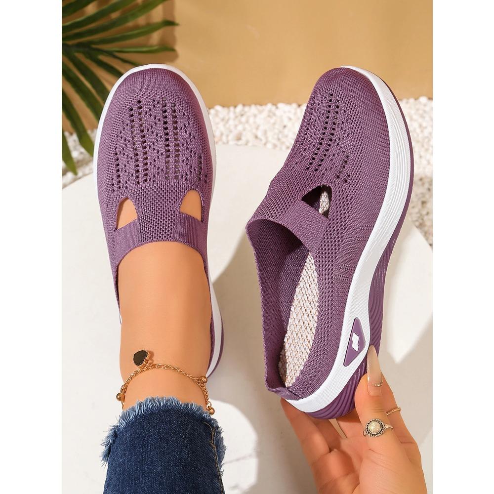 Женская обувь Удобная и комфортная дома, на одной ноге с вентиляцией и полутапочки женская летняя обувь