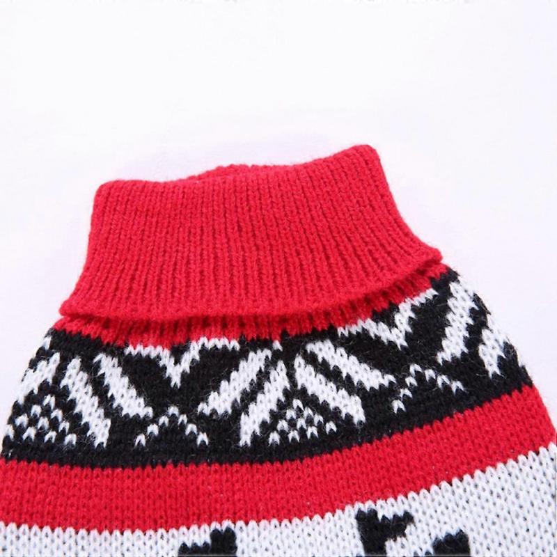 Knitted Dog Sweater Winter Clothing Adorable Red Sweater For 1Set