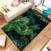 Tropical Leaf Pattern Carpet for Living Room Bedroom Plant Decor Floor Mat Non-Slip Kitchen Doormats Home Office Entry Foot Rug