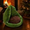 Christmas Sloth Cushion Tree Shaped Seat with Backrest, Soft Crystal Velvet Throw Decorative Star Topped Pillow Pillow, Comfortable Pad for