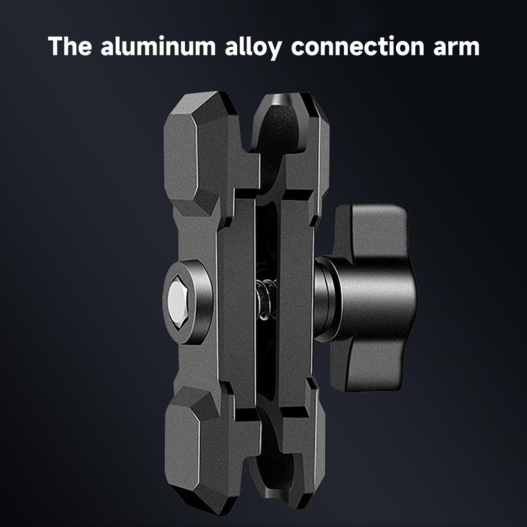 Securely Clamp-Camera Phone Aluminum Alloy RAM Mount Double Socket Arm for 1-Inch Diameter Ball Holder 3.54in Long