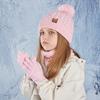 Children's Cap Scarf Gloves Three-Piece Set Coldproof Wool Cap Boys Girls Outdoor Warm Knitted Hat