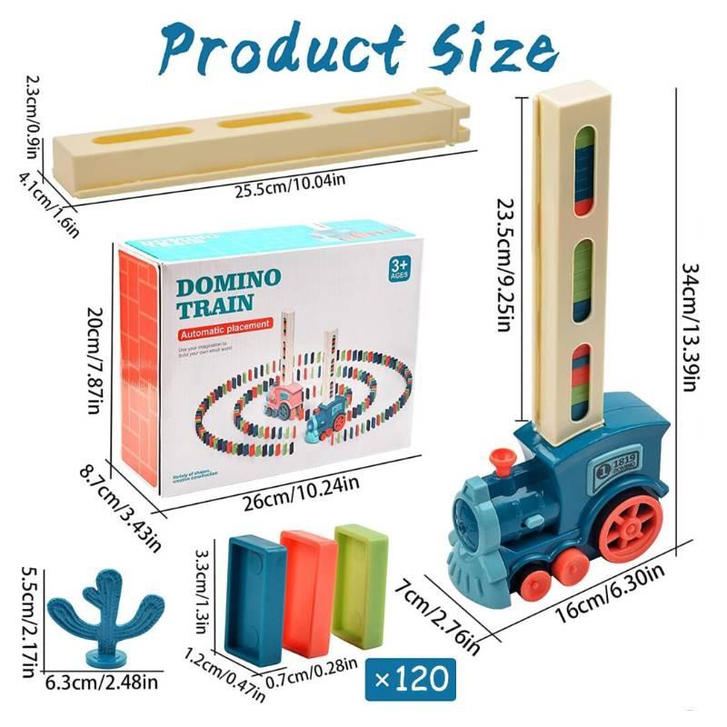 Plastic Domino Train Playset With Sensor Control For Children Interactive Learning