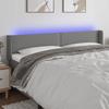 VidaXL LED Headboard Bedroom Furniture Double Bed Accessory Head of Bed Frame Interior Dark Grey 3123111