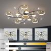IRALAN Modern Ceiling Chandelier with Remote Control Dimming LED Ceiling Chandeliers for Living Room Bedroom Chandelier