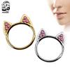 18G 316L Surgical Steel Zircon Hoop Nose Ring Cat Ear Cartilage Stud Body Piercing Hoop Earring Jewelry Gift