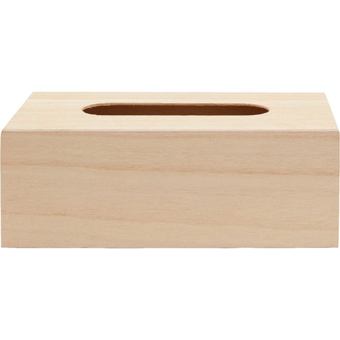 Distributeur de mouchoirs - ARTEMIO - Bois - 25x13x9 cm - Personnalisable - Marron