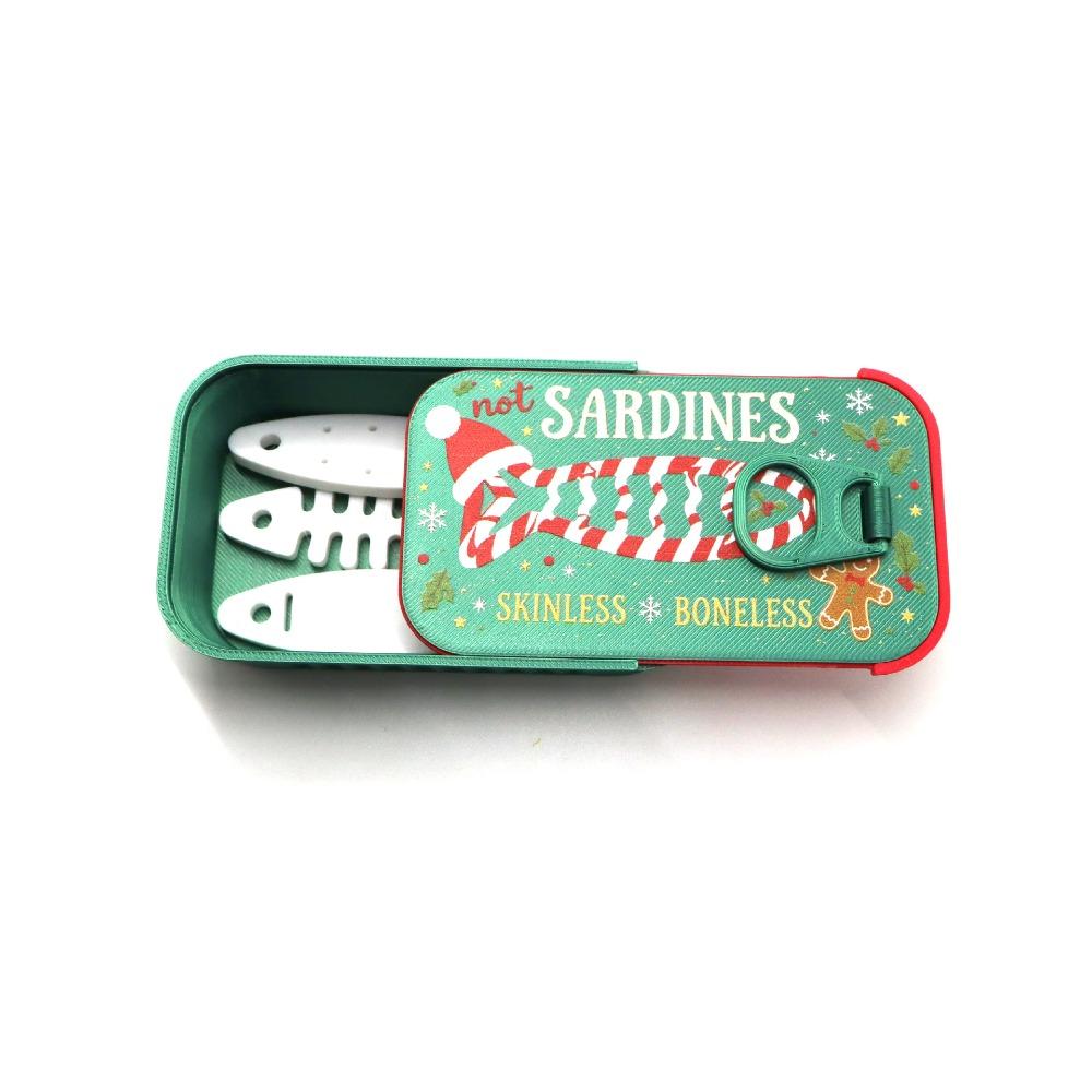 with Fish-Shaped Holders Sardine Tin Jewelry Box Portable Sardine Tin Jewelry Case Christmas Gifts