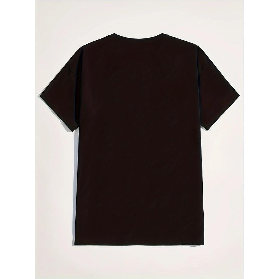 Men's Summer Loose Size 100% Cotton California Print Slim Fit Casual Round Neck Short Sleeve T-shirt Top