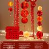 New Year Festival Atmosphere: Luminous Lantern Decorations for Store Entrance