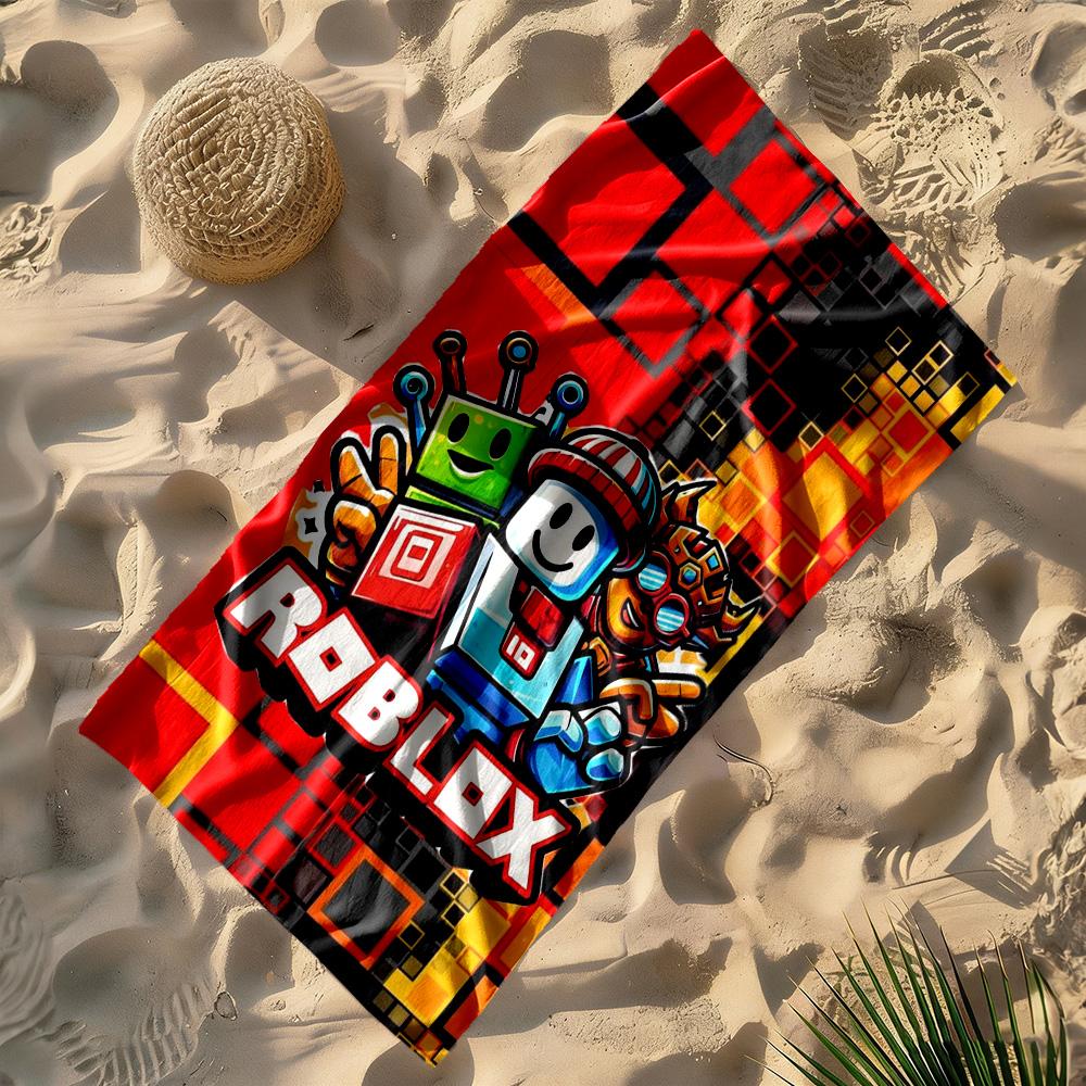 Roblox Beach Towel Super Soft Microfiber Quickdry Fabric Comfortable Lightweight Suitable for Sports, Travel, Swimming, Yoga, Bathroom, Beach, And Poo