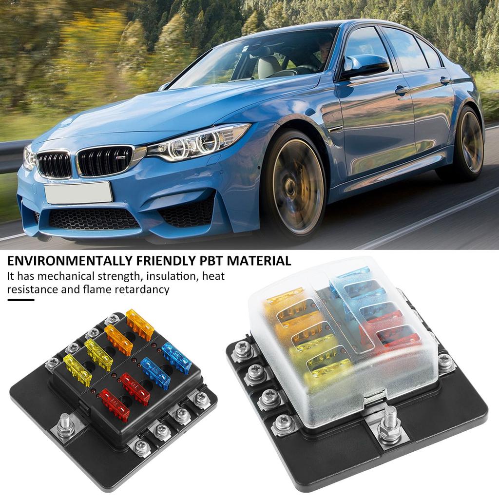 8-позиционный держатель блока предохранителей 32 В 100 А лезвийный блок предохранителей со светодиодным индикатором и крышкой водонепроницаемый блок предохранителей автомобильная панель предохранителей