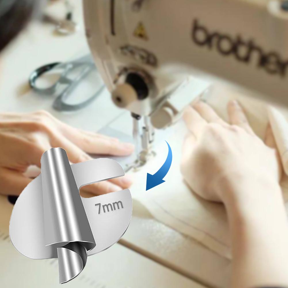 1/8pcs Stainless Steel Sewing Rolled Hemmer Foot 3mm-10mm Universal Sewing Hemming Puller Machine Presser Foot DIY Crafts Tool